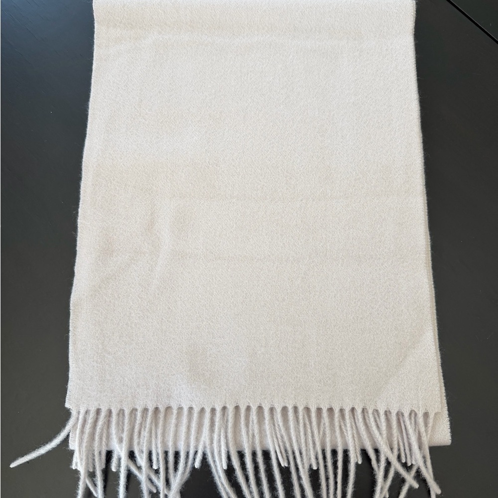100% Cashmere Scarf with Fringe (NWT)
